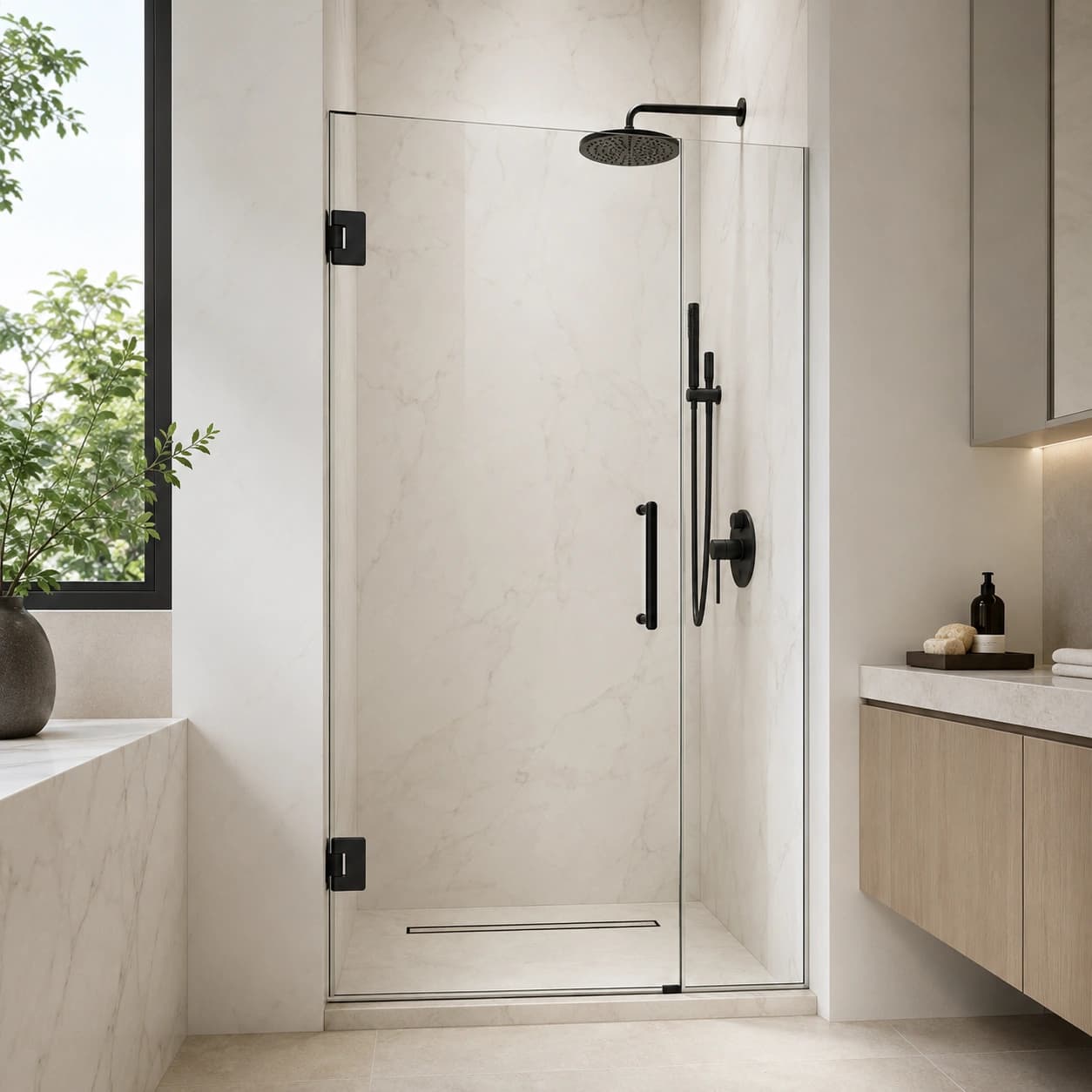 clear glass shower partition 1